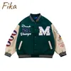 Men's Jackets Retro Letter Hip-hop Baseball Jacket Men American Loose All-match Couple Motorcycle Suit Trend Embroidered Single-breasted Coat 231212