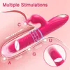 Vibratörler Tavşan Titreşimi Kadın Vajinası Gspot Meme ucu Klitoral Stimülatör Pamukçuk Teleskopik Dönen Dildo Yetişkin Seksi Oyuncak 231213