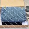 Women LouLou Puffer Handbags Designer Shoulder Bag Denim Y Purses Luxury Letter Girls Handbag Fashion Shopping Bag Brand Female Bag 3 Colors