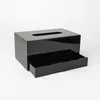 Newclassic Acrylic Makeup Box Cosmetic Makeup Tissue Box Jewelry Storage Tray Tissue Box For Wedding Gift267e