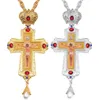 Jesus Pectoral Pendants Orthodox Church Crucifix Religious Icon Byzantine Art Holy for Priests Y12209422637