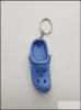 Schlüsselringe Schmuck Schmuck Custom 1pc niedlich 3D Mini Eva Beach Hole Little Schuh Keychain Girl Geschenktüte Accessoires Dekoration Keyring FL9589874
