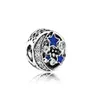 Authentique 925 STERLING Silver Blue Email Stars and Moon Charms Boîte originale pour les perles Charmes Bracelet Bijoux Making5315289