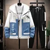 Herren Tracksuits Track -Anzug Set Decal Work Color Jackelpants 2 Piece Frühlings- und Herbst -Zipper -Jacke Sportswear Fashion Wear 231213