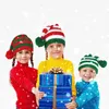 Beanie Skull Caps Christmas Sticked Hat 2023 Pom randig jultomten Kids barn Vuxna mössor Hattar Förälder barn år x mas dekoration 231212