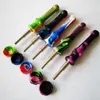 Nuovo tubo in silicone 14mm Punta in acciaio inossidabile Collettore Nector Contenitore Dab in silicone NC Collettori Nector Tubi Dab Cannuccia Bruciatore a nafta Rig