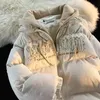 Jaquetas Masculinas Casal Jaquetas de Inverno Duas Peças Falsas Roupas Com Capuz Oversize para Homens e Mulheres Ins Trendy Cool Style Casaco Jaqueta Acolchoada de Algodão 231212