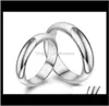 Drop Delivery 2021 Fashion Ture 925 Pure Sterling Wedding Couple Rings Man and Momen Luxury Styles Sier Ring Smyckemodell Nodot R7418009
