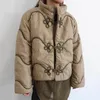 Damen Trenchcoats Winterjacke 2023 chinesischer Stil bestickter Stehkragen Y2k warmer dicker Mantel mit Baumwolle gepolstert