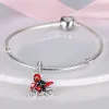 Plata de Ley 925 دراجة نارية Love Beads عالية الكعب سحر نساء تناسب سوار باندو الأصلي هدية مجوهرات عيد ميلاد فاخر