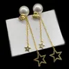 2024 Orecchini da donna con nappa di perle di design natalizio da donna Orecchini in argento 925 con ago femminile Orecchini di perle Alta edizione