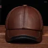 Ball Caps HL100 Aorice Brand Real Cow Skin Leather Baseball Hats Men's Genuine Cap Hat213u