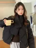 Trench da donna Coreano Dolce Ragazza Cappotto di cotone sciolto Sciarpa invernale Caldo reticolo rombico Giacca versatile Abiti femminili di moda