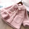 Unten Mantel 2023 Baby Mädchen Dicke Outwear Nette Herbst Winter Warme Faux Pelz Für Mode Plüsch Kinder Kleidung TY38