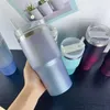 Станлейнность 20 унций туристических кружков Co-Bending Co-Brened Tumblers из нержавеющей стали с соломенным транспортным средством, установленным на автомобиле, настольные настольные столы настольного настольного турнира 1214 S6U4