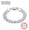 YHAMNI Marke Edlen Schmuck 100 925 Sterling Silber Armreifen Armband Für Männer Klassische Charme Armband S925 Gestempelt Men039s Bracele9830931