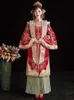 Abbigliamento etnico della dinastia Ming Abito da sposa cinese Hanfu Cina tradizionale Xiuhe Tang Abito Cheongsam Set di abiti 231212