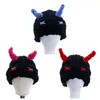 Ball Caps Warm Winter Hat For Womens Woolen Knitted Devil Horn Hats Bonnet