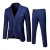 Mens Tracksuits Pioneer 3 Piece Business Set 2 Tank Top Calças Azul Casaco Festa de Casamento Formal Elegante Jaqueta Coreano Ultra Fino 231213