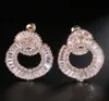 Victoria Wieck Luxury Jewelry 925 Sterling SilverRose Gold Fill Princess Cut White Topaz CZ Diamond Women Wedding Stud Earrin7065858