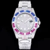 MENS Titta på Rainbow Diamond Top 3135 Automatisk mekanisk 40mm toppklockor Sapphire Fashion Business Swimming 904L rostfritt stålband