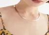 Women Chain Choker Necklace Stainless Steel Gold Silve Color Flat Herringbone Chokers Link For Girls Pendant Necklaces2516844