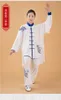 Roupas étnicas Unissex Alta Qualidade Tai Chi Taiji Kung Fu Uniformes Estilo Chinês Bordado Roupas Shaolin Wushu Manhã Trajes de Exercício 231212