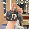 Creative small leather bag key chain men women exquisite lovely bag pendant beautiful party gift car key chain