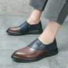 Sapatos de vestido elegante homem marrom apontou-toe zíper casual negócios homens confortáveis couro masculino social 2023 mocasines