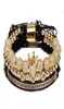 Morooki 3PCSSet Hip Hop Gold Armband Micro Mosaic Zircon Armband flätade flätning av lyxiga smycken män pulseira bileklik5112447