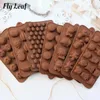 Stampi da forno Vendita stampo in silicone per cioccolato commestibile fai da te in silicone fiore torta rosa caramelle natalizie decorazione cucina 231213