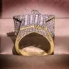 Grande bague pentagramme en pierre de Zircon scintillante, style Hip Hop, étoile, pour femmes et hommes, bijoux à la mode, bague de fiançailles de mariage, nouvelle collection 2020, 268x