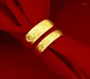 Wedding Rings 24K Gold Couple Dragon Phoenix For Women Men Lovers Engagement Jewelry Whole14050122