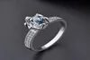 Classic 6Prong Simulated Diamond Engagement Ring with Side Stones Promise Bridal Ring for Women Sterling Silver Available in size2075225