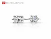 Gigajewe Moissanite Totalt 02ct 3mm rundklippta studörhängen VVS1 925 Silver Diamond Test Passe Passed Fashion Love Token Woman Girl Gift8149723