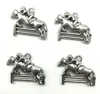 Вся партия 50 шт. рыцарь лошадь старинные серебряные подвески подвески ювелирные изделия DIY для ожерелья браслет 1720 мм DH08099813169