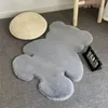 Bath Mats Children s Room Floor Mat Sofa Living Carpet Bay Window Imitation Rabbit Fur Bear Rugs for Bedroom Kawaii Rug Faux 231213