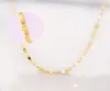 YUNLI – collier de bijoux en or véritable 18K, chaîne de carreaux Simple, pendentif pur AU750 pour femmes, cadeau fin 2207225091110