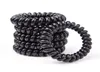 5cm Black Color Telephone Wire Cord Hair Tie Girls Kids Elastic Hairband Ring Rope Bracelet Stretchy9760906