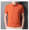 Męskie koszule polo polo dla mężczyzn Summer Lets Short-Down Cllar Solid Button Plus Size Tee Modne luźne topy