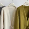 Suéteres femininos moda primavera outono inverno mulheres com decote em v de malha cardigan suéter escritório senhora pulôver casaco casual roupas menina jaqueta presente