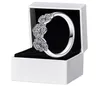 Triple Pansy Flower Ring Women 925 Sterling Silver Wedding Jewelry for Cz Diamond Girl Gift Rings med Original Box Set8509087