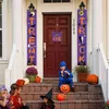 3 pezzi distico Dolcetto o scherzetto Strega Fantasma Halloween Porta Banner Appeso Bandiera Horror Puntelli Decorazione del festival per la casa2418