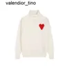 New Autumn/Winter pullover sweater Heart embroidered jacquard Paris fashion loose casual knitwear for men womensweater