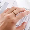 Anéis de cluster 2mm anel de aço inoxidável com cristal completo moda para mulheres dedo jóias acessórios EUA tamanho 5-13