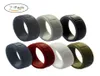 7pcs New style 8mm wide 7 colors pack mens silicone ring sports ring Singles Silicone Rubber Wedding Bands Step Edge Sleek Desig8748294