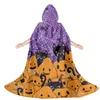 Trenchs pour hommes Manteaux à capuche avec un design de sourire maléfique pour enfants et adultes Costume d'Halloween Parent-Enfant Châle Cosplay Manteau Fête d'anniversaire