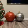 Kerstversiering Buiten Kerst Opblaasbare Versierde Bal Gemaakt Van PVC Gigantisch Geen Licht Grote Ballen Boomversieringen Buitenspeelgoedbal 231212