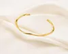 Metal y Cool Bangle 24K Fine Solid Yellow Gold Mulheres Pulseira Minimalista Golden Cuff Bangles Her4808550