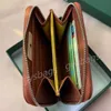 Kvinnor Mens Short Wallet Mini Card Holder Men Walls Designer Wallet Square Holders Organiser Purse dragkedja tryck Letters Multi Colors 5A